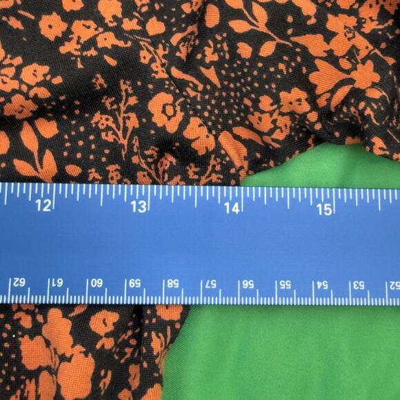 Altar'd State XS Black Orange Deep V Neck Long Sleeve Mini Dress Indie Skater - Picture 5 of 7